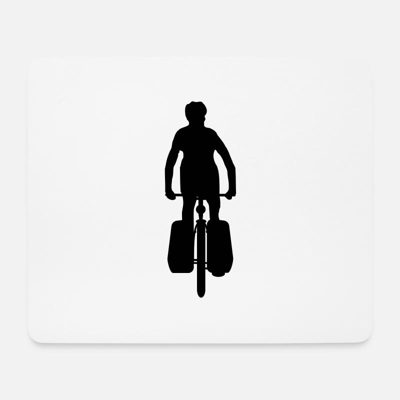 Radfahrer - Mousepad (Querformat) - Weiß