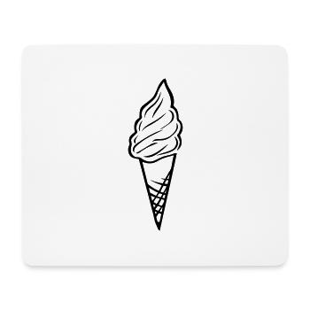 glace ice cream cornet 1 - Tapis de souris (format paysage) - blanc - Devant