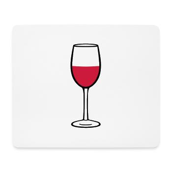Weinglas, wein - Mousepad (Querformat) - Weiß - Vorne