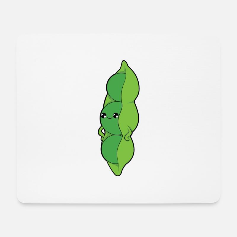 Erbsen - Mousepad (Querformat) - Weiß