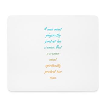 Beschützen Spruch - Mousepad (Querformat) - Weiß - Vorne
