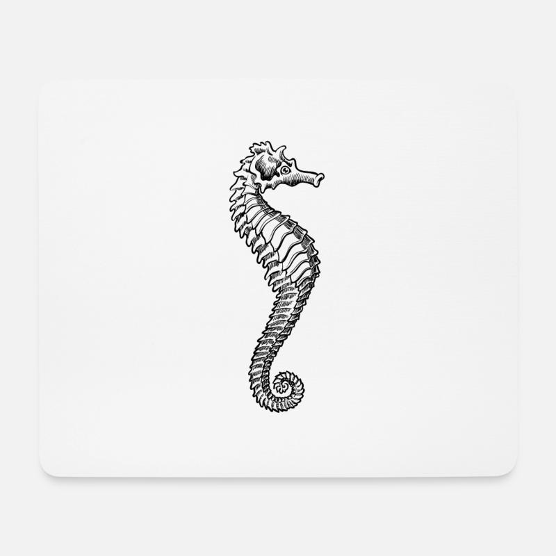 Meerestiere - Mousepad (Querformat) - Weiß
