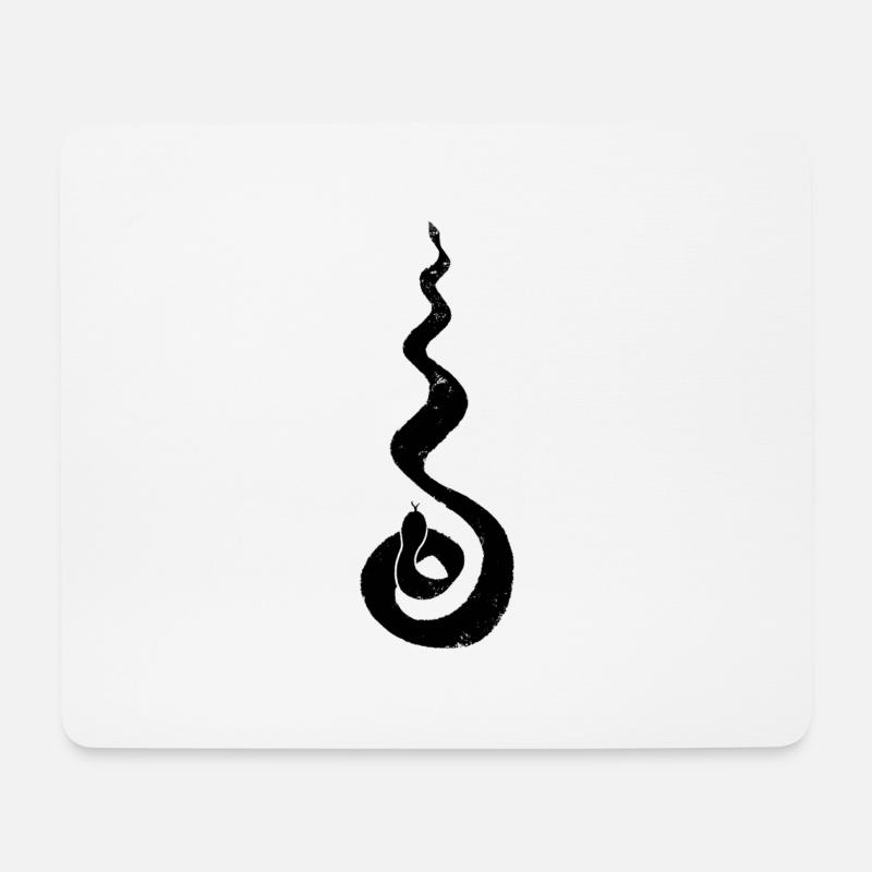 Flammende Schlange - Mousepad (Querformat) - Weiß