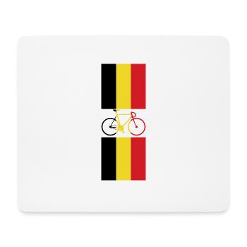 Drapeau de cycliste belge cycliste vélo belgique - Tapis de souris (format paysage) - blanc - Devant