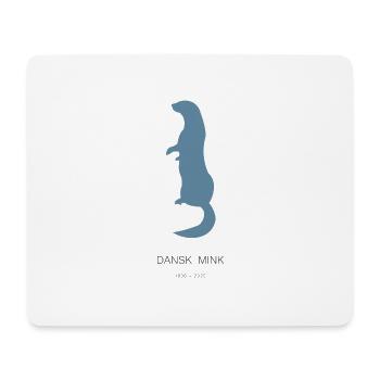 Vison danois - Tapis de souris (format paysage) - blanc - Devant