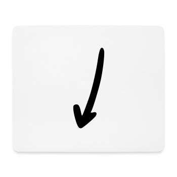 Pfeil Zeichnung Skizze schwarz - Mousepad (Querformat) - Weiß - Vorne