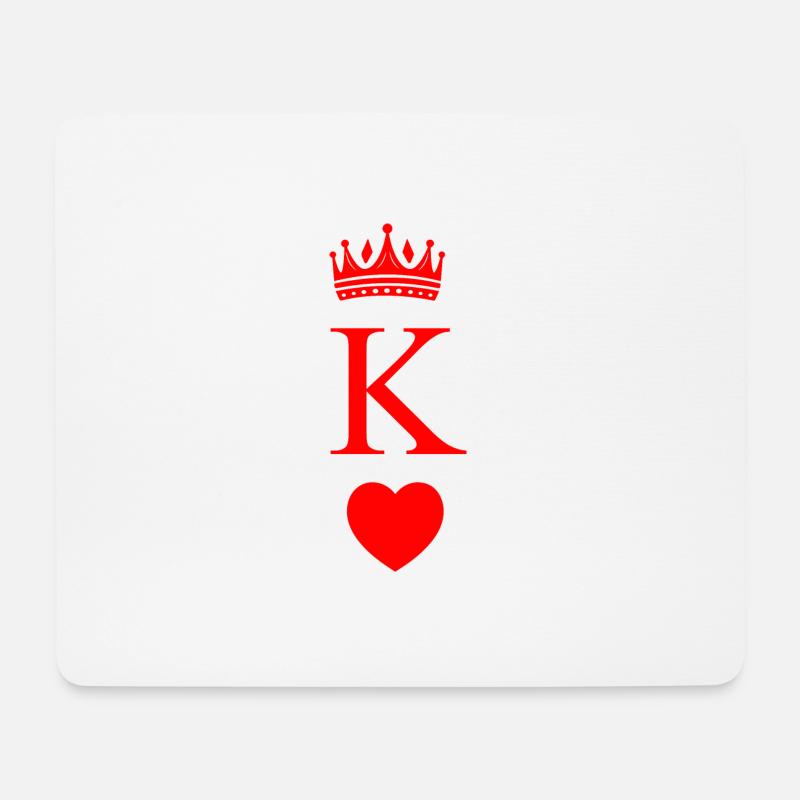 König & Herzkönigin - Passendes Paar - König - Mousepad (Querformat) - Weiß