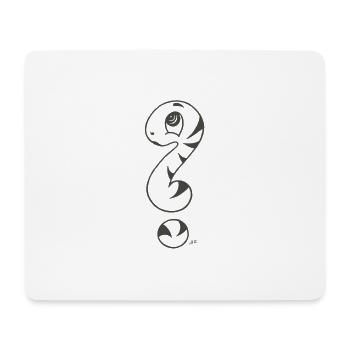 Question mark snake - Mouse Pad (horizontal) - white - Front