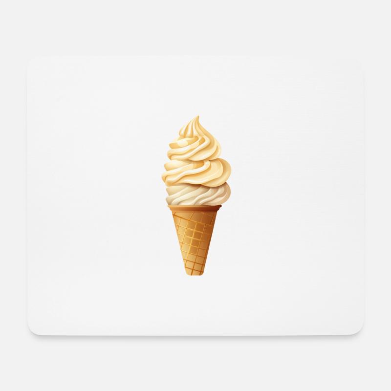 Eiscreme - Mousepad (Querformat) - Weiß