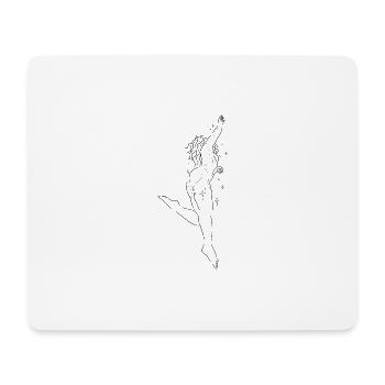 Femme des etoiles - Tapis de souris (format paysage) - blanc - Devant