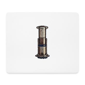 Embroidered Aeropress – Barista-Kaffee (gedruckt) - Mousepad (Querformat) - Weiß - Vorne