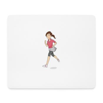 runner running run jogging jogging sprinter102 - Mouse Pad (horizontal) - white - Front