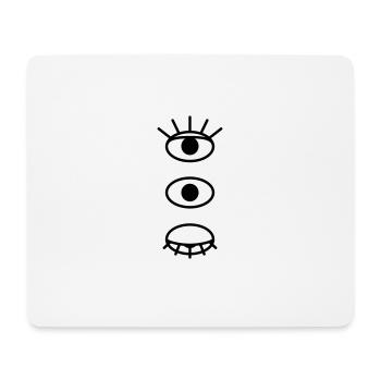 EYES - Mousepad (Querformat) - Weiß - Vorne