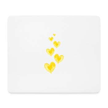 Herzen Liebe Wasserfarben Valentinstag - Mousepad (Querformat) - Weiß - Vorne