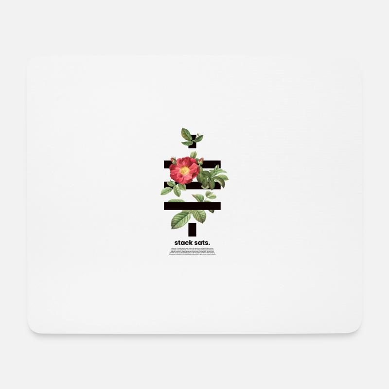 Japan Style Bitcoin Crypto Satoshis Symbol 21 - Mousepad (Querformat) - Weiß