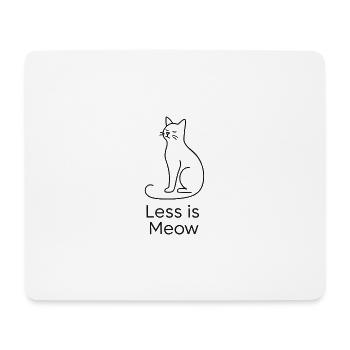 Less is Meow – Chat minimaliste avec du style - Tapis de souris (format paysage) - blanc - Devant