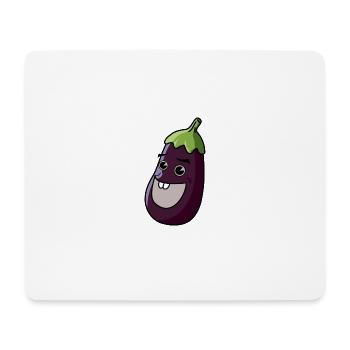 Aubergine Comic - Mousepad (Querformat) - Weiß - Vorne