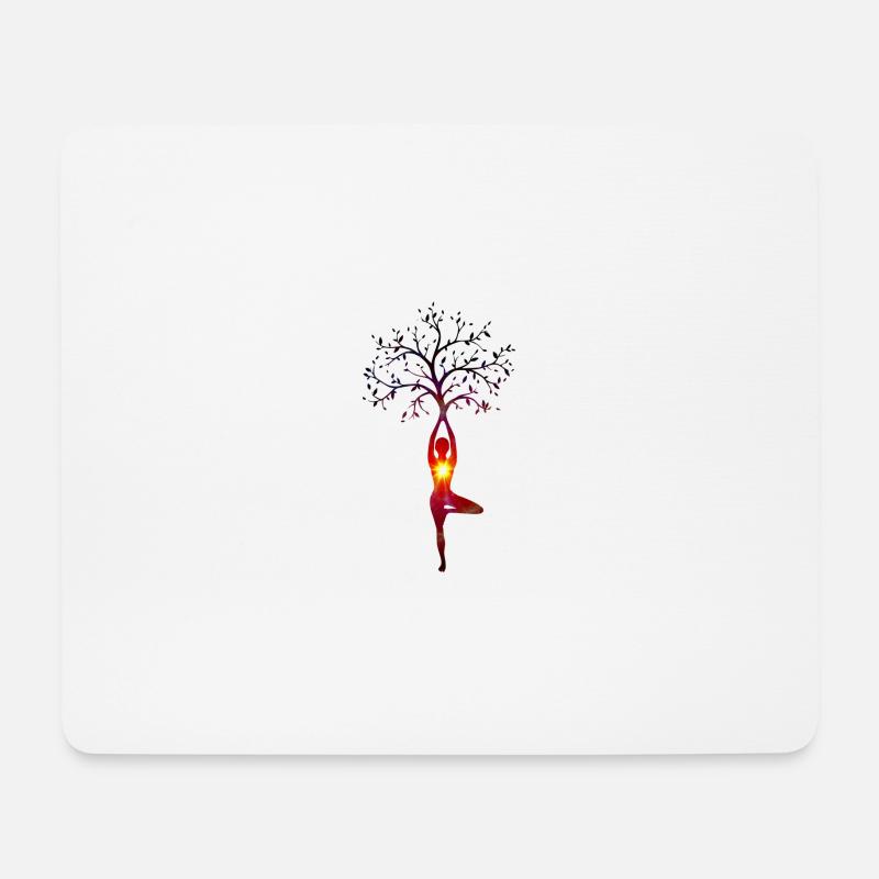 Yoga sun - Mouse Pad (horizontal) - white