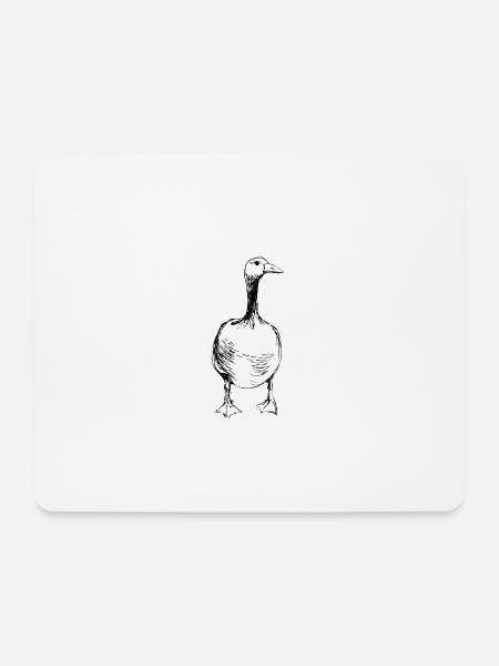 Schöne Ente - Mousepad (Querformat) - Weiß
