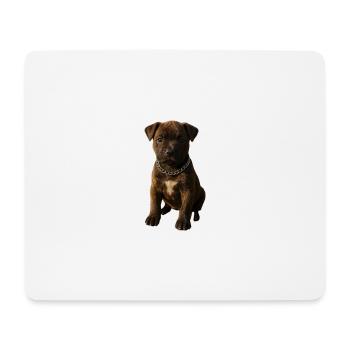 Puppy Charm Motif with Chain Collar - Mouse Pad (horizontal) - white - Front