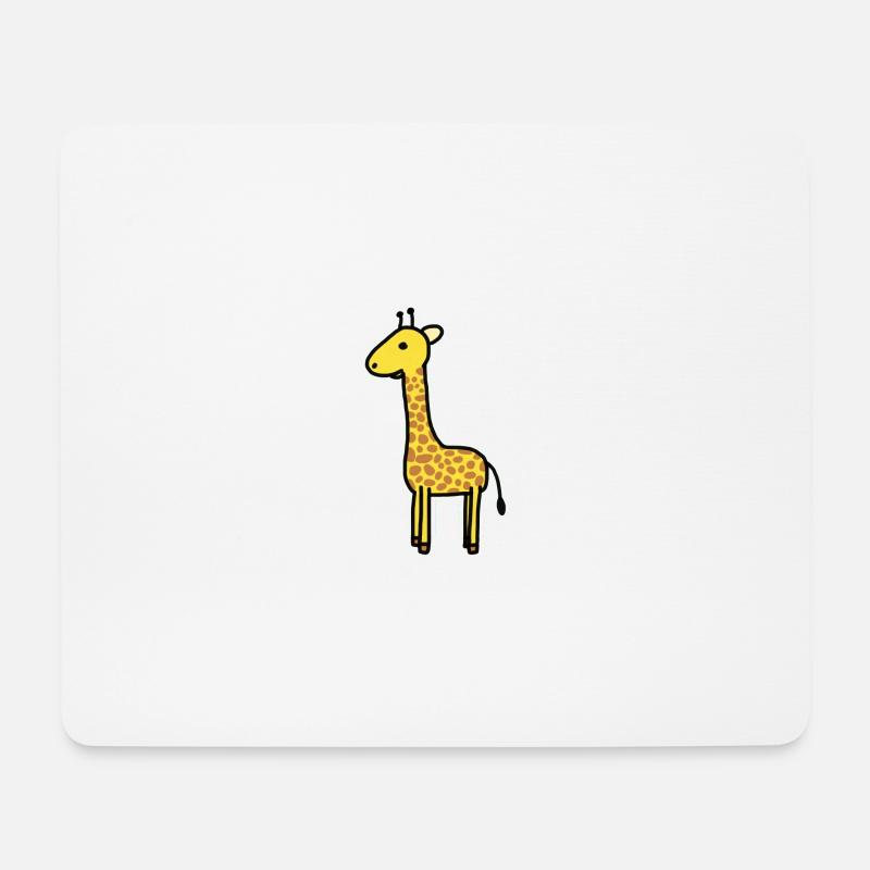 Giraffe - Mousepad (Querformat) - Weiß