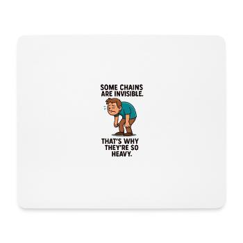 0007 invisible chains - Mousepad (Querformat) - Weiß - Vorne