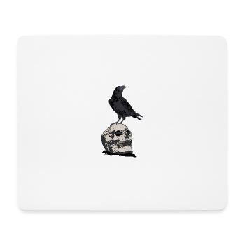 Rabe - Mousepad (Querformat) - Weiß - Vorne