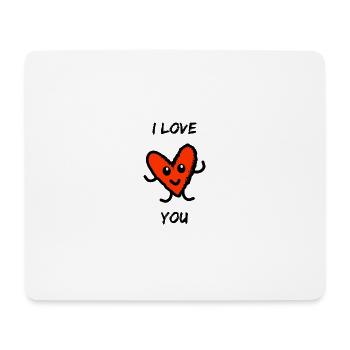 VALENTINSTAG. Junggesellinnenabschied. ICH LIEBE DICH. ICH LIEBE DICH. LIEBE - Mousepad (Querformat) - Weiß - Vorne