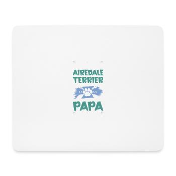 Airedale Terrier Chiens Papa - Tapis de souris (format paysage) - blanc - Devant