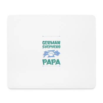 deutscher schäferhund hunde papa - Mousepad (Querformat) - Weiß - Vorne