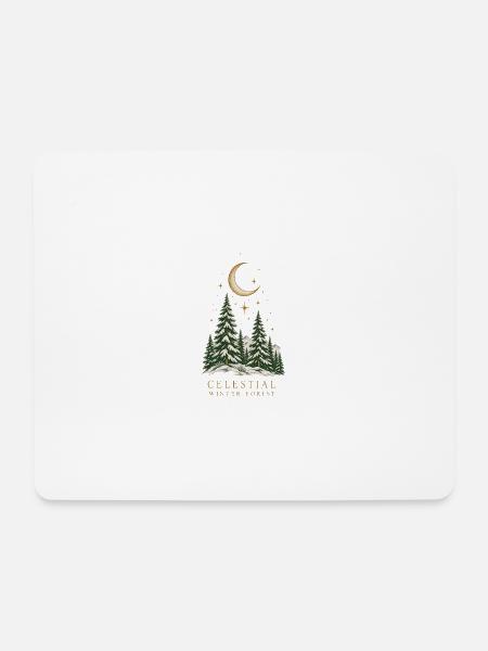 Himmlischer Winterwald - Mousepad (Querformat) - Weiß