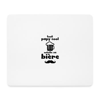 TOUT papy cool MERITE SA BIERE - Tapis de souris (format paysage) - blanc - Devant