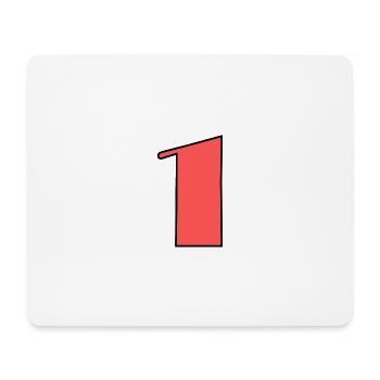 1. 1 AN. 1er ANNIVERSAIRE. ANNIVERSAIRE 1 AN - Tapis de souris (format paysage) - blanc - Devant