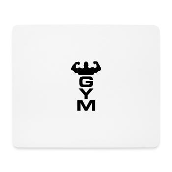 GYM Mann mit Muskeln - Mousepad (Querformat) - Weiß - Vorne