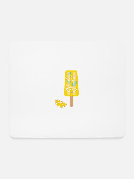 Zitronen Wassereis am Stiel - Mousepad (Querformat) - Weiß