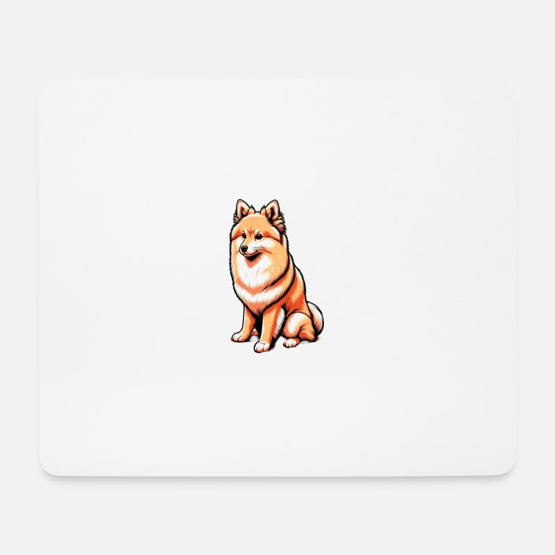 Finnischer Spitz - Mousepad (Querformat) - Weiß