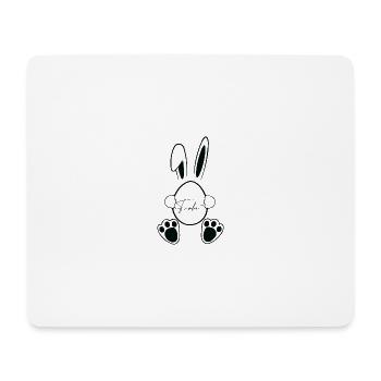 Frohe Ostern 🐰🌸 - Mousepad (Querformat) - Weiß - Vorne