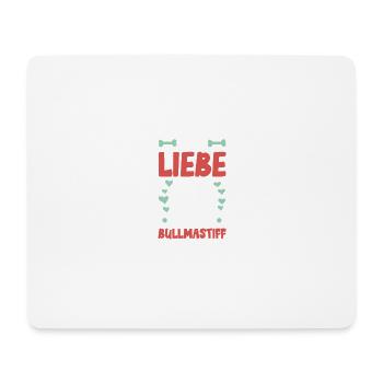 J’adore mon Bullmastiff - Tapis de souris (format paysage) - blanc - Devant