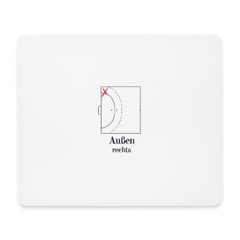 Handball - Rechtsaußen - Mousepad (Querformat) - Weiß - Vorne