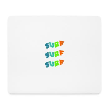 SURF. SURFEUR. SURFEUSE. SPORT. VACANCES. VOYAGE. - Tapis de souris (format paysage) - blanc - Devant