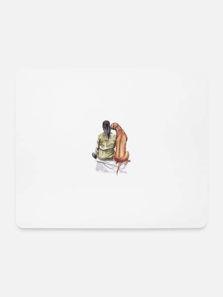 Immer an meiner Seite - Mousepad (Querformat) - Weiß
