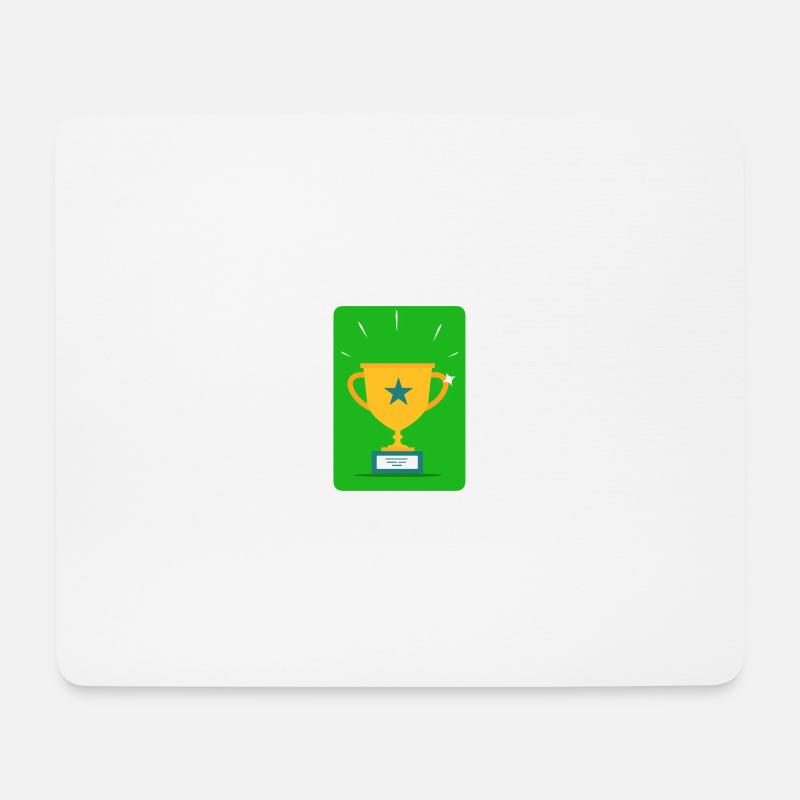 Pokal - Mousepad (Querformat) - Weiß
