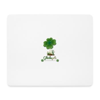 Glückspilz - Mousepad (Querformat) - Weiß - Vorne