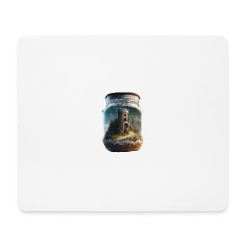 Un vieux château dans un verre - Tapis de souris (format paysage) - blanc - Devant