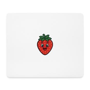 Happy Strawberry - Mouse Pad (horizontal) - white - Front