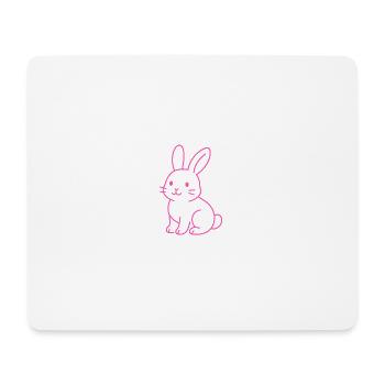 Lapin néon - Tapis de souris (format paysage) - blanc - Devant