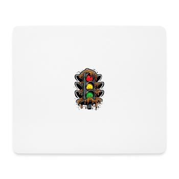 Feu de signalisation allemand classique - Tapis de souris (format paysage) - blanc - Devant