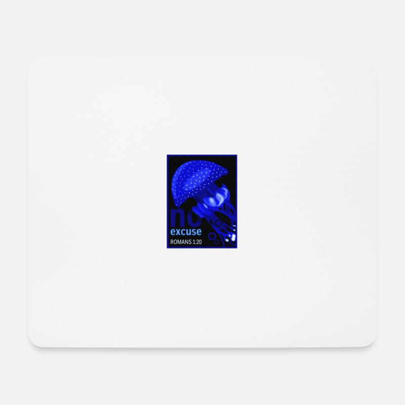 Qualle - no excuse - Mousepad (Querformat) - Weiß