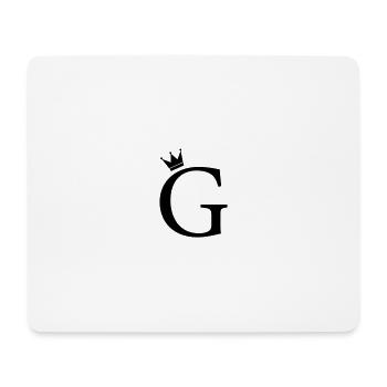 G-Monogramm-Krone - Mousepad (Querformat) - Weiß - Vorne