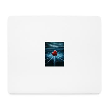 Heart on broken - Mouse Pad (horizontal) - white - Front